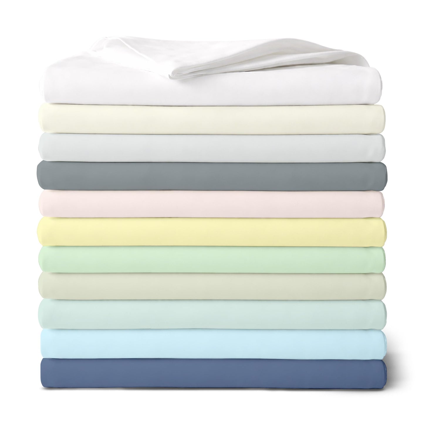 SUPREME ELEGANCE 4 Pcs 100% Cotton Queen Sheet Set, Snow White, 400 Thread Count, Percale Weave, Deep Pocket Fitted Sheet, Crisp Hotel Style Bed Sheets, Cooling, Long Staple Cotton Bedding
