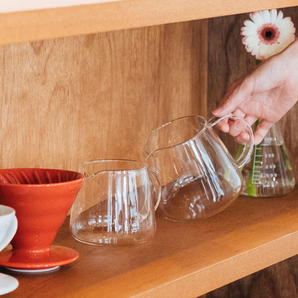 Hario VBS-60 V60 Barista Server, 600 Clear, 20.3 fl oz (600 ml), For 1-5 Cups, Microwavable, Made in Japan