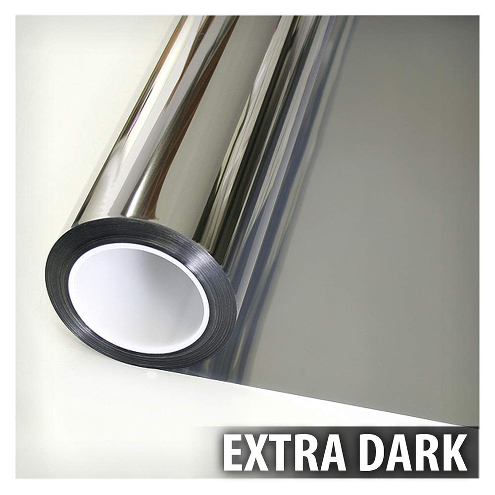 BDF S05 Window Film Daytime Privacy and Heat Control Mirror Silver 5 (Very Dark) - 36in X 12ft