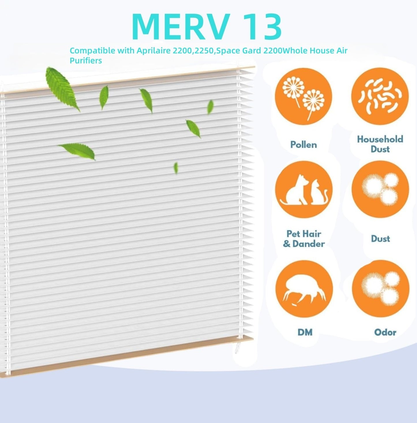 2Packs,401 Replacement Furnace Filter Compatible with AprilAire 2400, Space-Gard 2400 Whole-House Air Purifiers - MERV 13, 16x25x6 Air Filter
