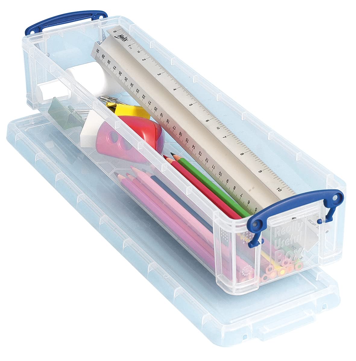 Really Useful Plastic Storage Box 1.5 Litre Clear (Pack of 4)