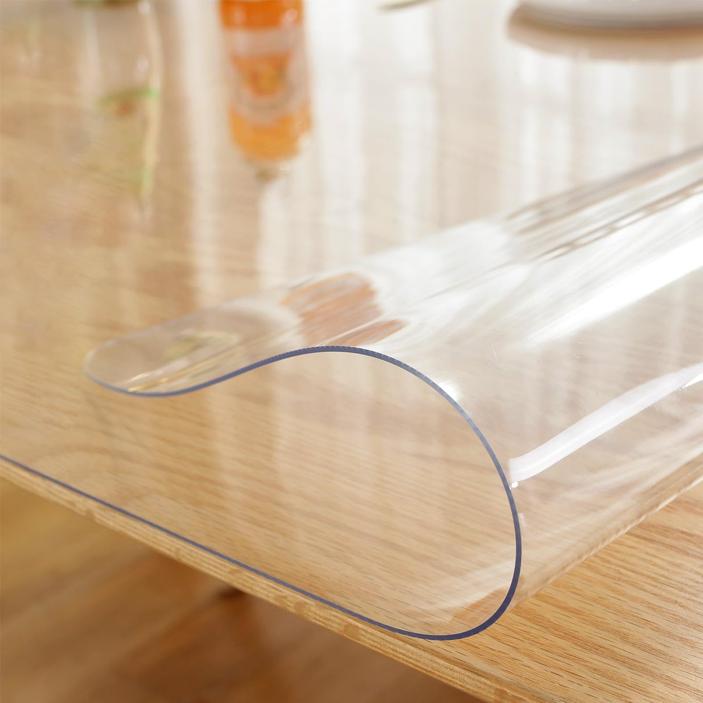 LovePads Clear Table Cover Protector, 36 x 60 Inch 2mm Thick Plastic Table Cover, Table Protector for Dining Room Table, Waterproof Dresser Cover Top for Kitchen, Coffee, Writing Desk