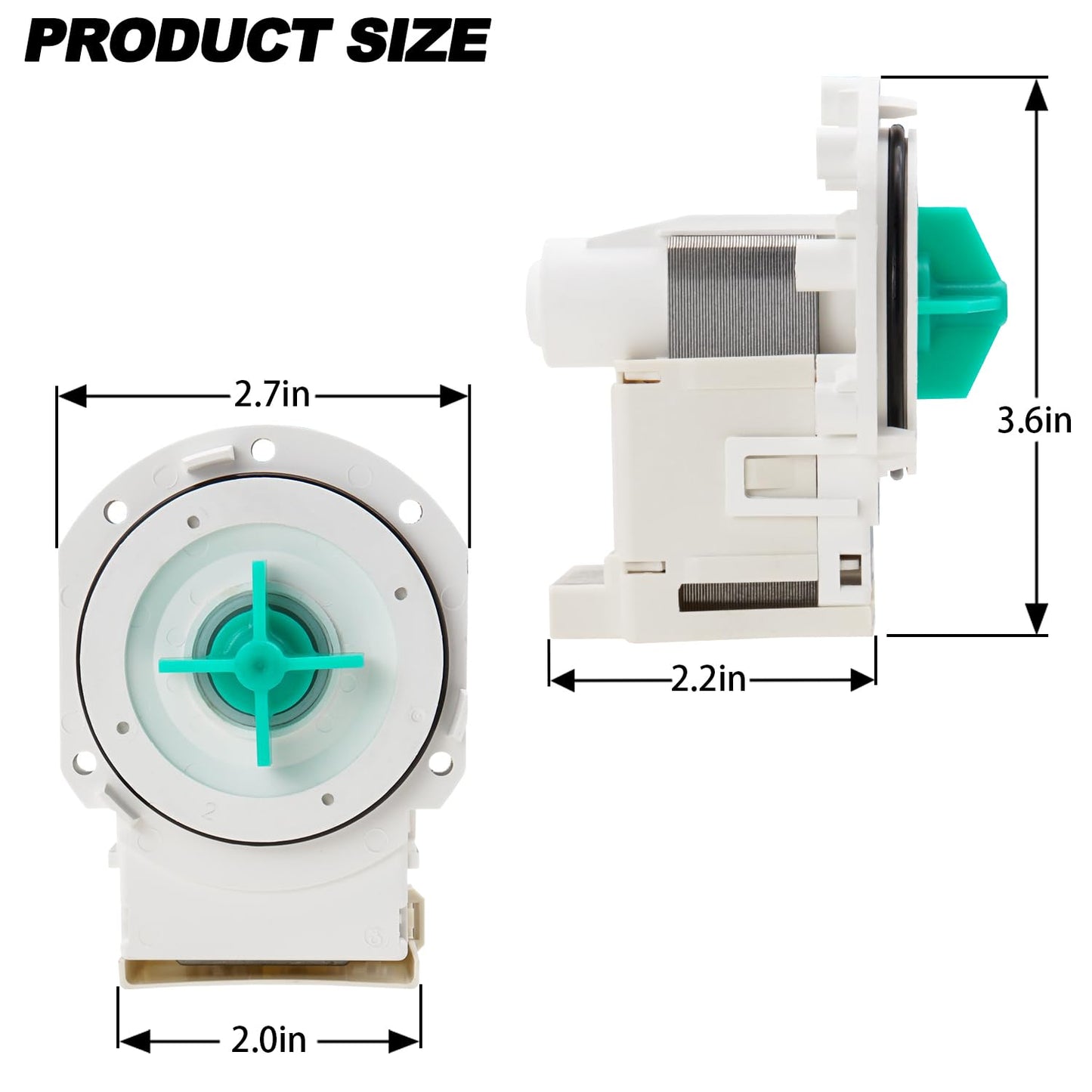 Dishwasher Drain Pump Replace for Frigidaire FGHD2433KF1 FGHD2465NF1A FFCD2413US2A FGID2466QF4A FFBD2406NS0A FFBD2406NB7B FGID2466QF5A FFBD2406NW0A FFID2423RS4B FGID2466QB5A FFBD2406NB8B