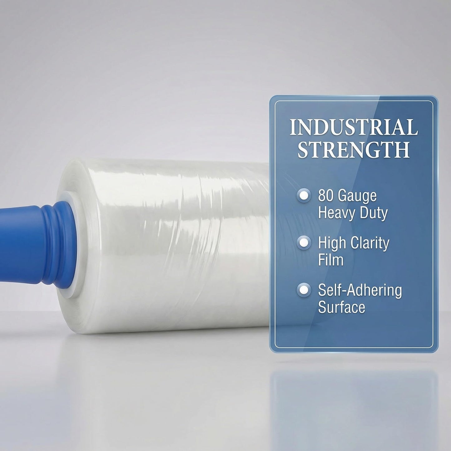 6 Pack Stretch Film Wrap for Moving, 5 Inch x 1000ft 80 Gauge Clear Self-Adhering Wrap with Handle for Moving, Packing, Shipping, Pallet & Furniture Protection