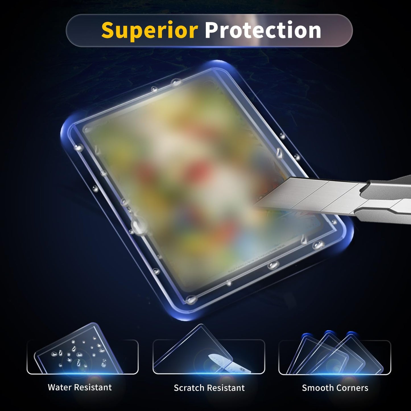 1000 Card Sleeves Top Loaders for Cards, Toploaders Premium Baseball Card Sleeve Hard Plastic, 3" x 4" Trading Cards Holder, Sports Protectors(500 Toploaders + 500 Penny Sleeves)