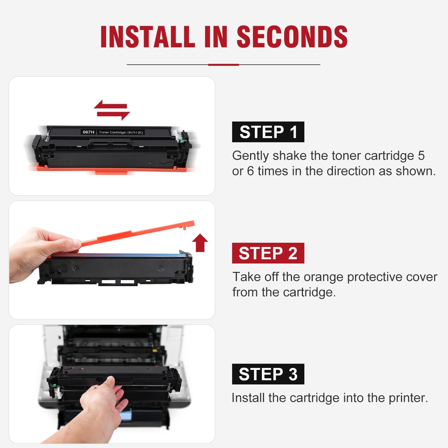 067H High Yield Toner Cartridge Compatible Replacement for Canon 067H 067 High Capacity Works for Canon Color imageCLASS MF650C LBP630C Series MF656Cdw MF653Cdw MF654Cdw LBP632Cdw Printer 4-Pack
