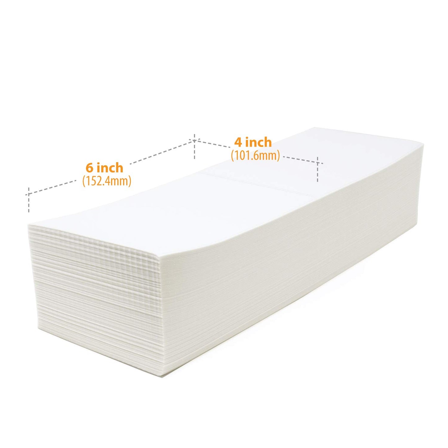 Buhbo 4 x 6 Direct Thermal Labels, Perforated and BPA Free, Compatible with Zebra & Rollo Printers, Commercial Grade White Shipping Labels (2000 pcs - 2 Stacks of 1000)
