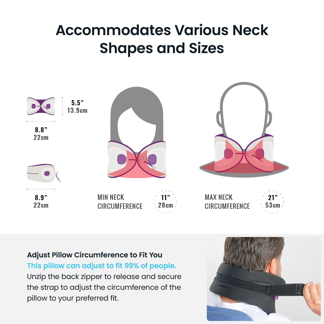 Cabeau Evolution X Travel Essential Neck Pillow - Award Winning Innovative Travel Pillow - The Only Customizable Neck Pillow that Works - Diamond