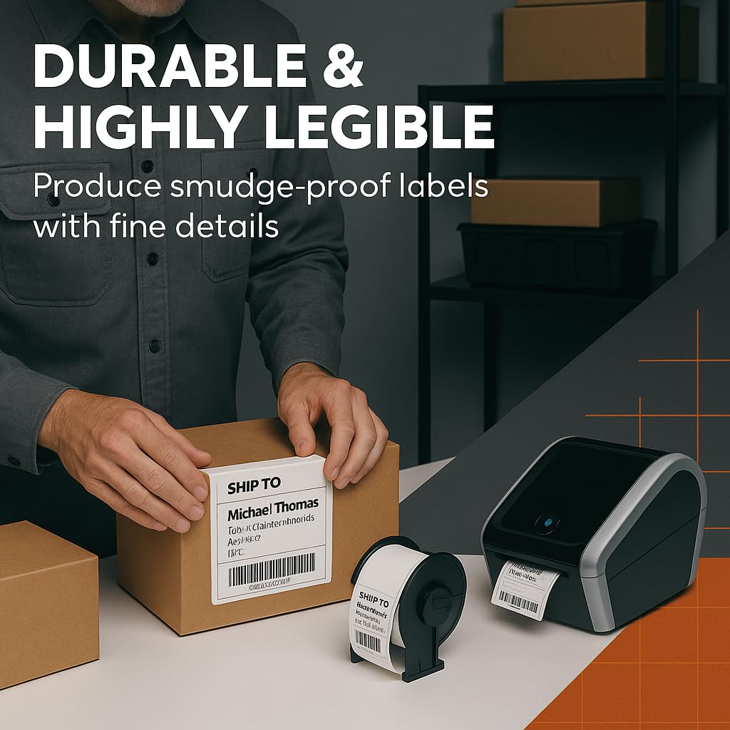 TgSmder-12 Rolls Compatible with Brother DK-1202 Die-Cut Shipping Labels, 2 3/7" x 4" (62 mm x 100 mm) Label with 1 Detachable Frame, 300 Labels/Roll (3600 Labels), fit for QL 800, QL 820NWB, QL 810W