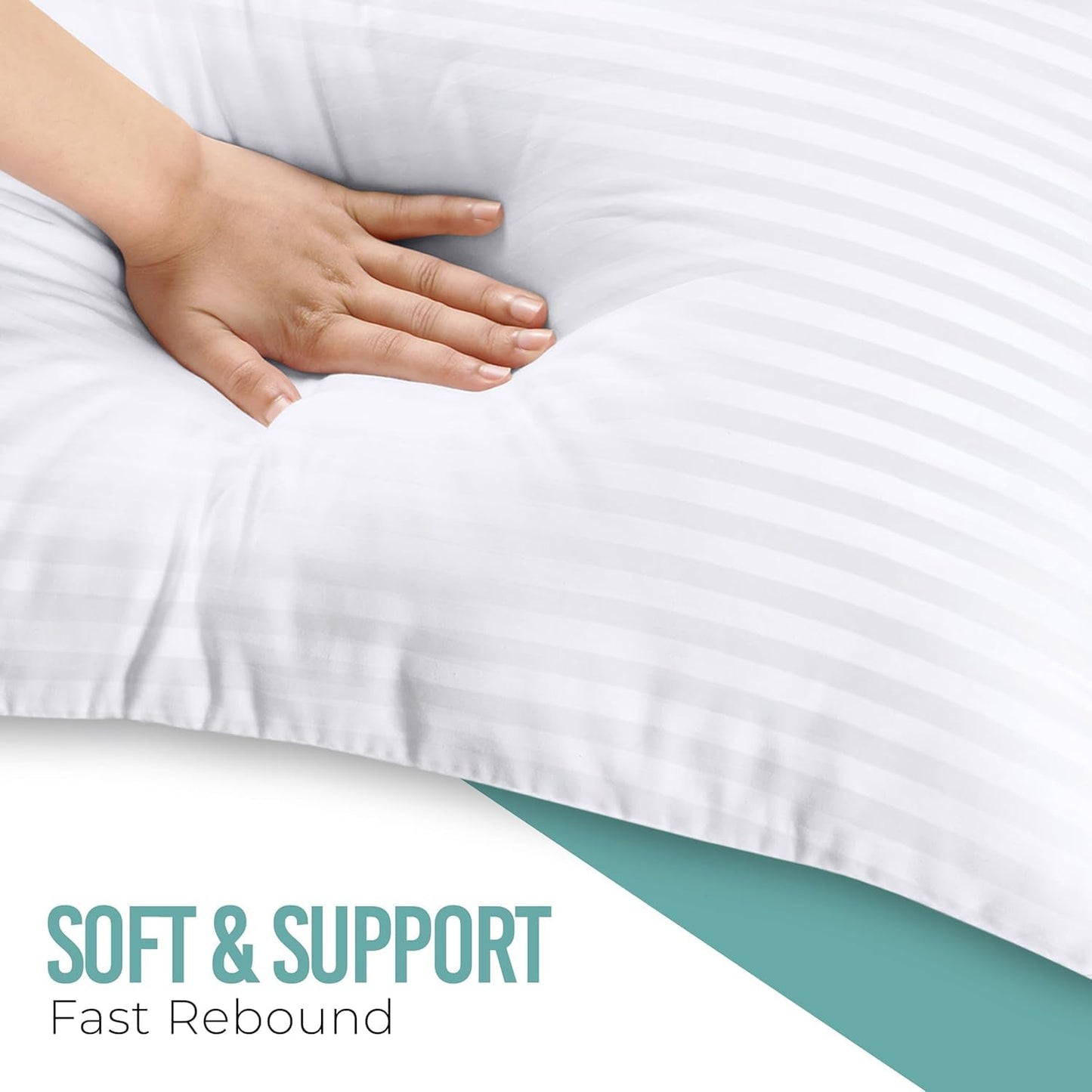 Utopia Bedding Bed Pillows Queen Size Set of 4 (White), Premium Soft Hotel Pillows, Original Down Alternative Filling, Pillow for Sleeping, Cooling Pillow for Back, Stomach and Side Sleeper