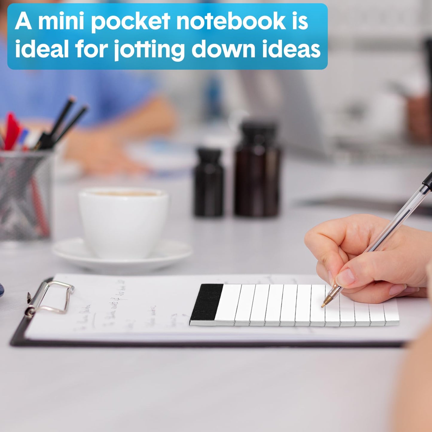 PerKoop 100 Pack Small Note Pads 3 x 5 Inch Lined Notepad Mini Memo Legal Pads with 30 Sheets Refills for Taking Notes Office School Supplies