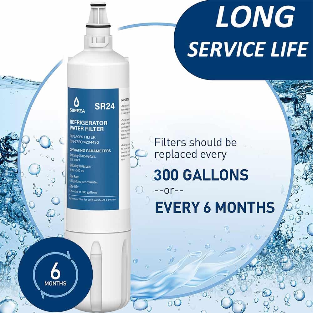 Replacement for Sub Zero 4204490 Water Filter & 7007067 Air Purification Cartridge Combo Pack, Compatible with SubZero 4290510, 9030868, Sub-Zero 7042798 (1+1Pack)