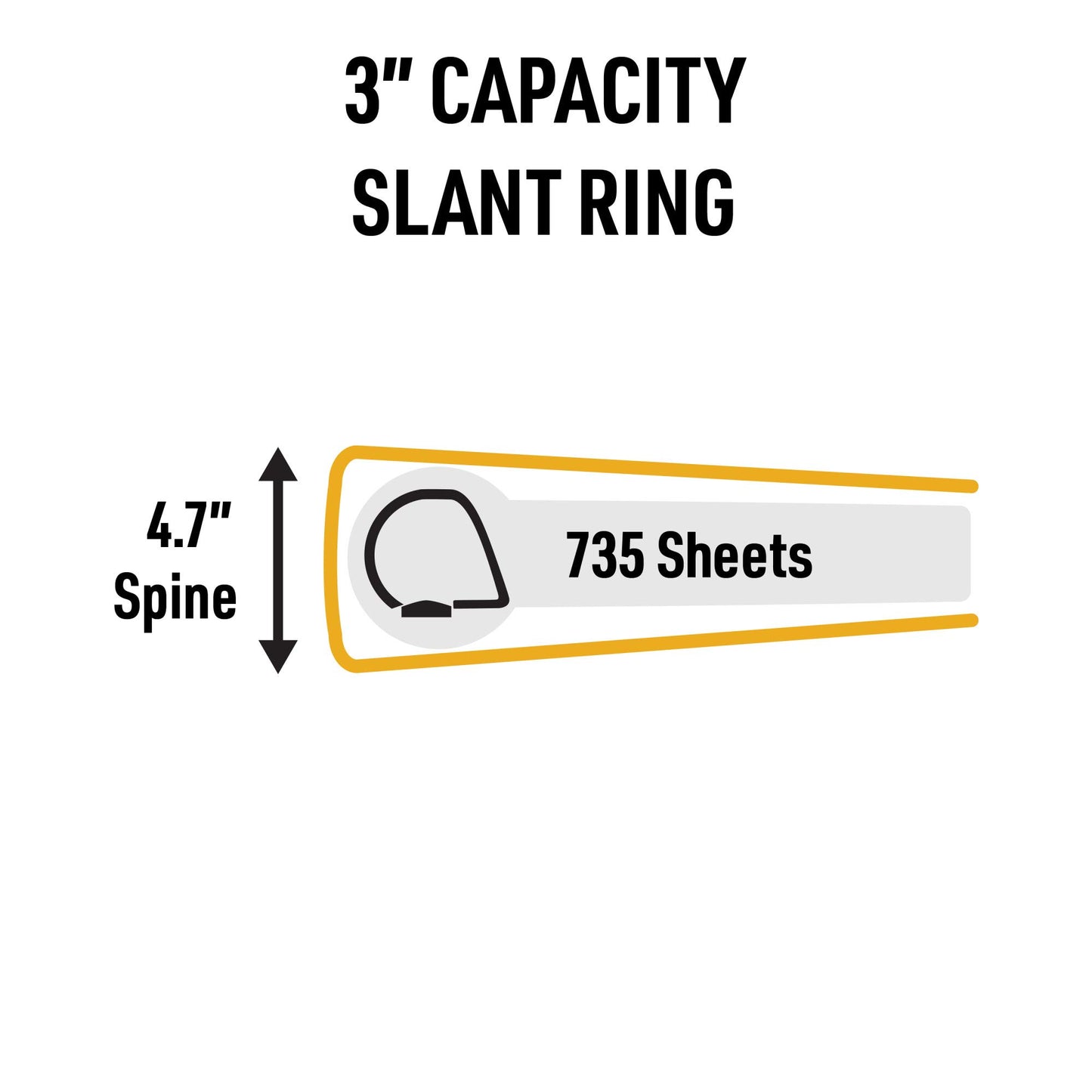 Avery UltraDuty SDS Binder with Chain, 3 Inch Slant Rings, Yellow/Red 3 Ring Binder (77713)