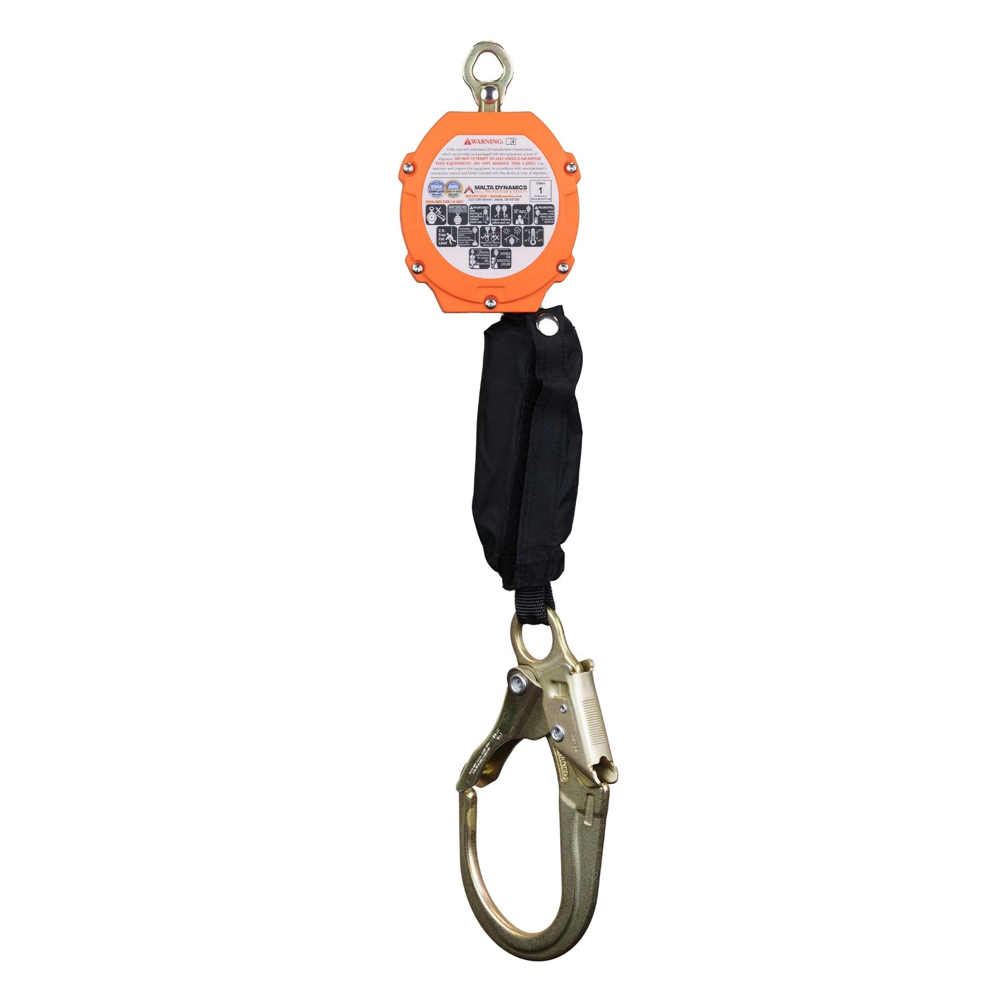 Malta Dynamics Pygmy Hog 11-Foot Self-Retracting Lifeline (SRL) – OSHA & ANSI Compliant Fall Protection Retractable Lanyard with Rebar Hook – Class 1-P, Lightweight, Durable, 310 Pound Capacity