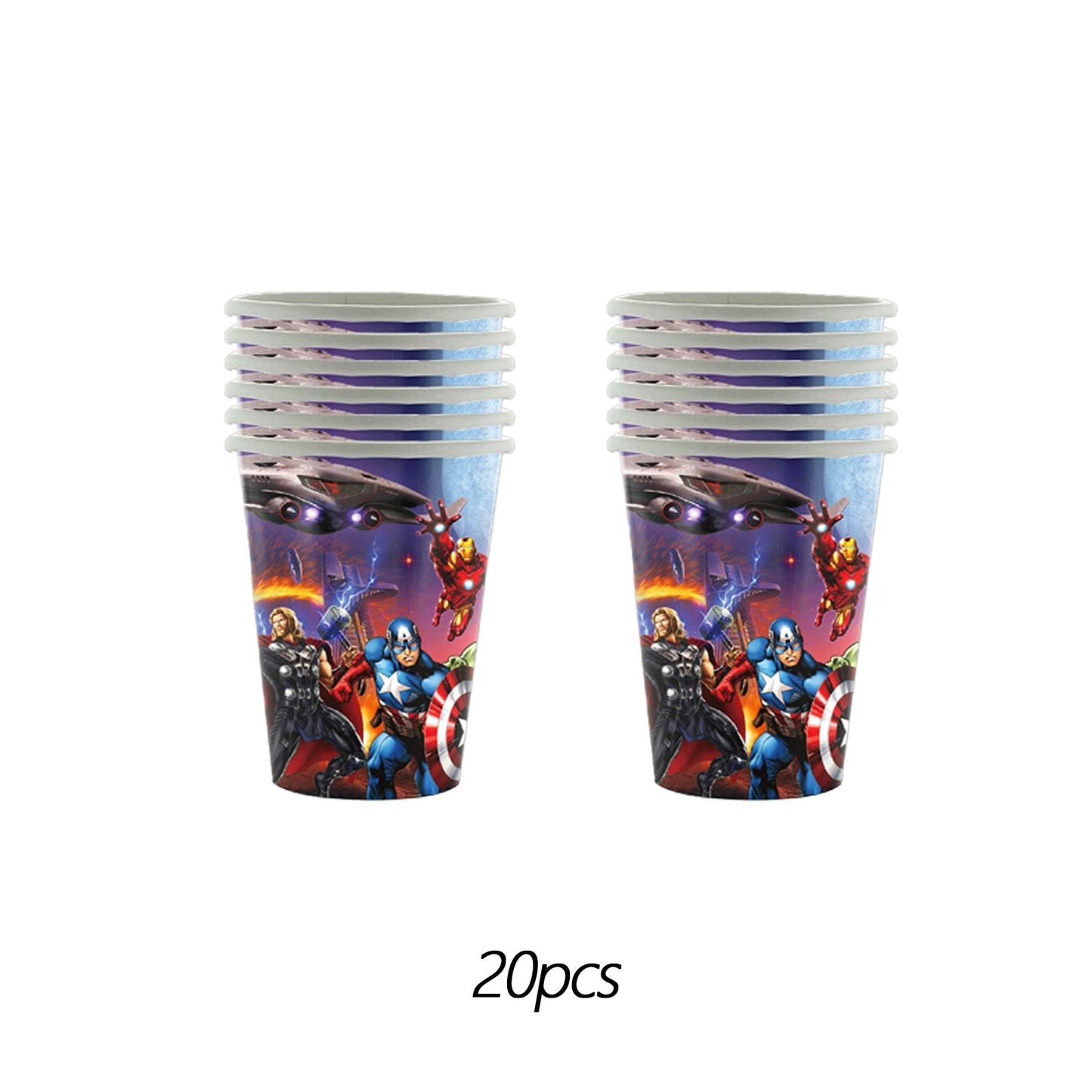 111 Psc superhero Birthday Party Supplies Set, Avengers Theme, Plates, Cups, Utensils, Napkins, Tablecloth