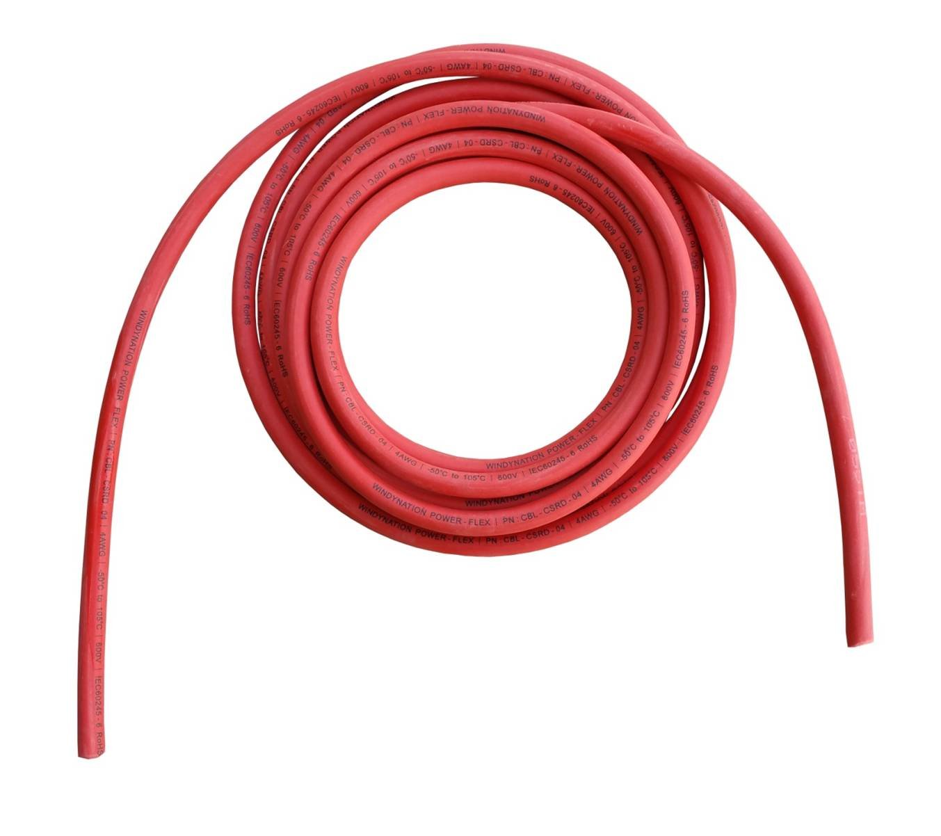 1/0 Gauge 1/0 AWG 20 Feet Red Welding Battery Pure Copper Flexible Cable Wire - Car, Inverter, RV, Solar