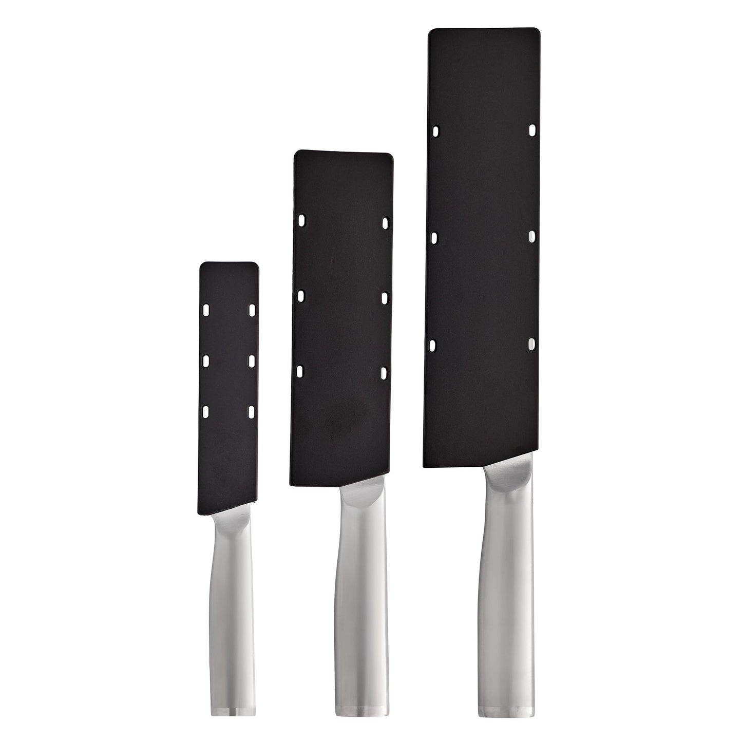KitchenAid 3 Piece Forged Chef Knife Set Japanese Steel, Includes 8 Inch Chef Knife, 5 Inch Santoku Knife, and 3.5 Inch Paring Knife with Blade Covers