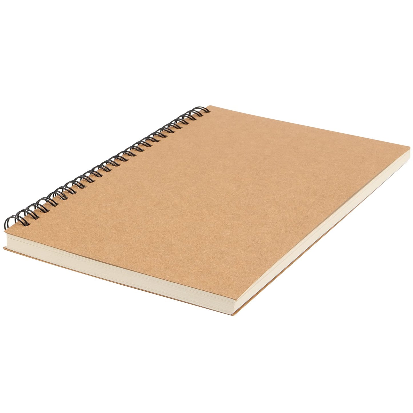 HOZEON 25 Pack A5 Unlined Spiral Notebook, 8.3 x 6 Inches Blank Sketch Books, Journal Notebooks with Kraft Cover, 100gsm Notepads Bulk for Office, School, Travel, 60 Sheets / 120 Pages, Brown