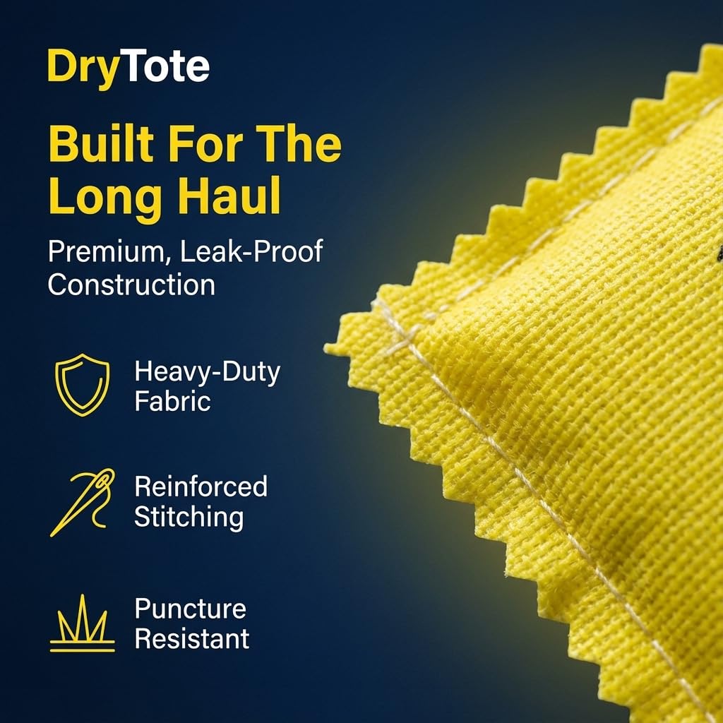 DryTote Rechargeable Desiccant Pack (Pack of 5), Ultimate Moisture Absorption, Color Change Indicator, Safe Storage Protection, Large Capacity 200 Gallons, 100g, Yellow