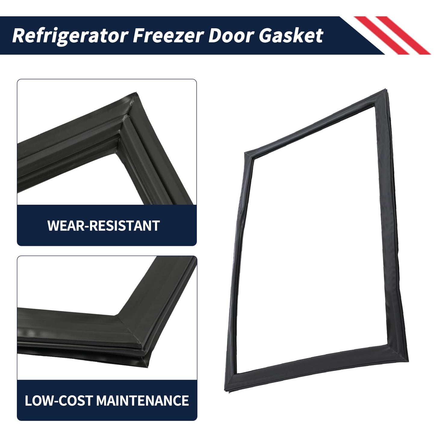 Promrmr WR14X27234 Refrigerator Freezer Door Gasket Compatible with GE Refrigerator Freezer Door Seal Replacement WR14X21235 WR14X21197 AP6041577 4468125