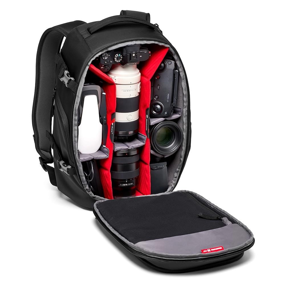 Manfrotto Advanced Gear III Backpack for Camera and Laptop, Backpack for Reflex/Mirrorless Camera with Lenses, with Interchangeable Padded Dividers and Tripod Attachment, Photography Accessories