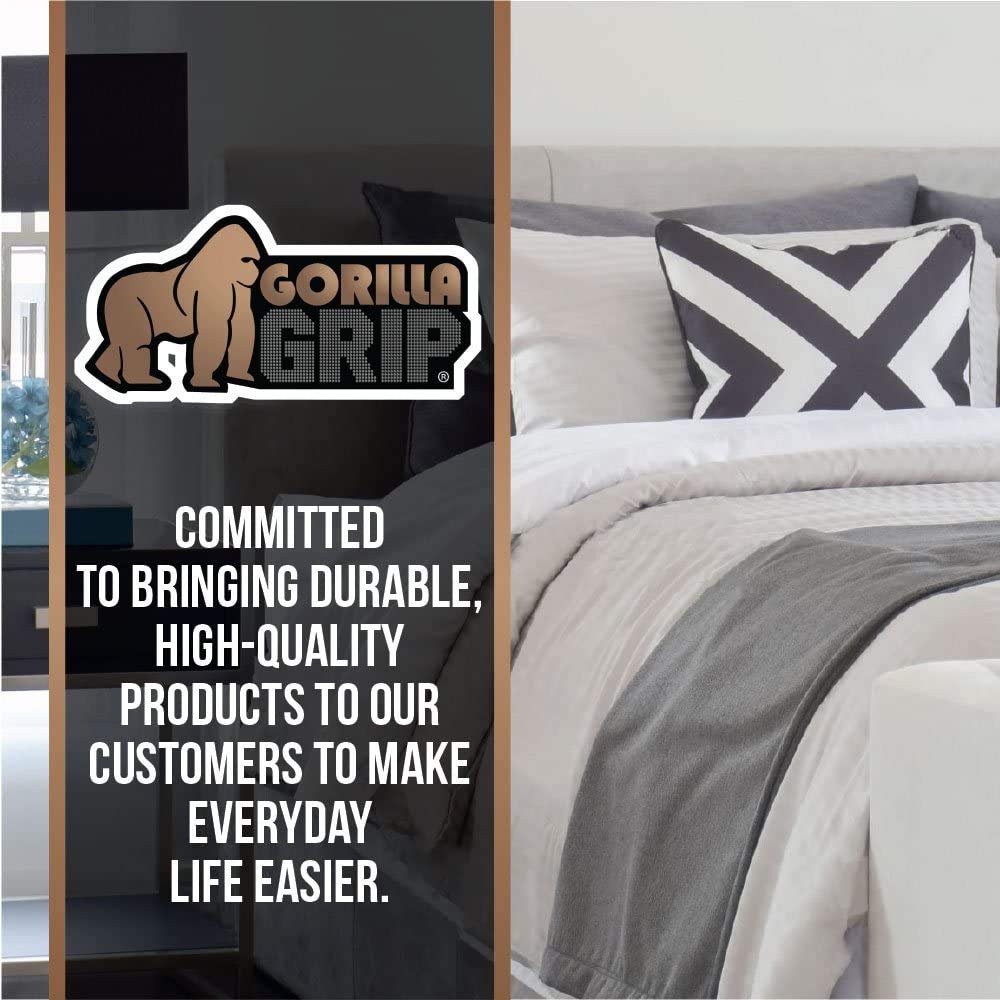 GORILLA GRIP Original Mattress Slide Stopper and Gripper, King, Keep Bed and Topper Pad from Sliding for Sofa, Beds, Chair Cushion, Mattresses, Easy Trim, Slip Resistant, Grips Helps Stop Slipping