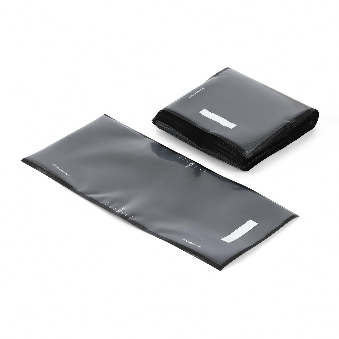 Stash Proof Vacuum Seal Bags 11" x 24" (50 Count) 5.5 Mil, Black and Clear- BPA Free Commerical Grade Food Saver for Storage, Sous Vide, and Meal Prep Sealer Bag