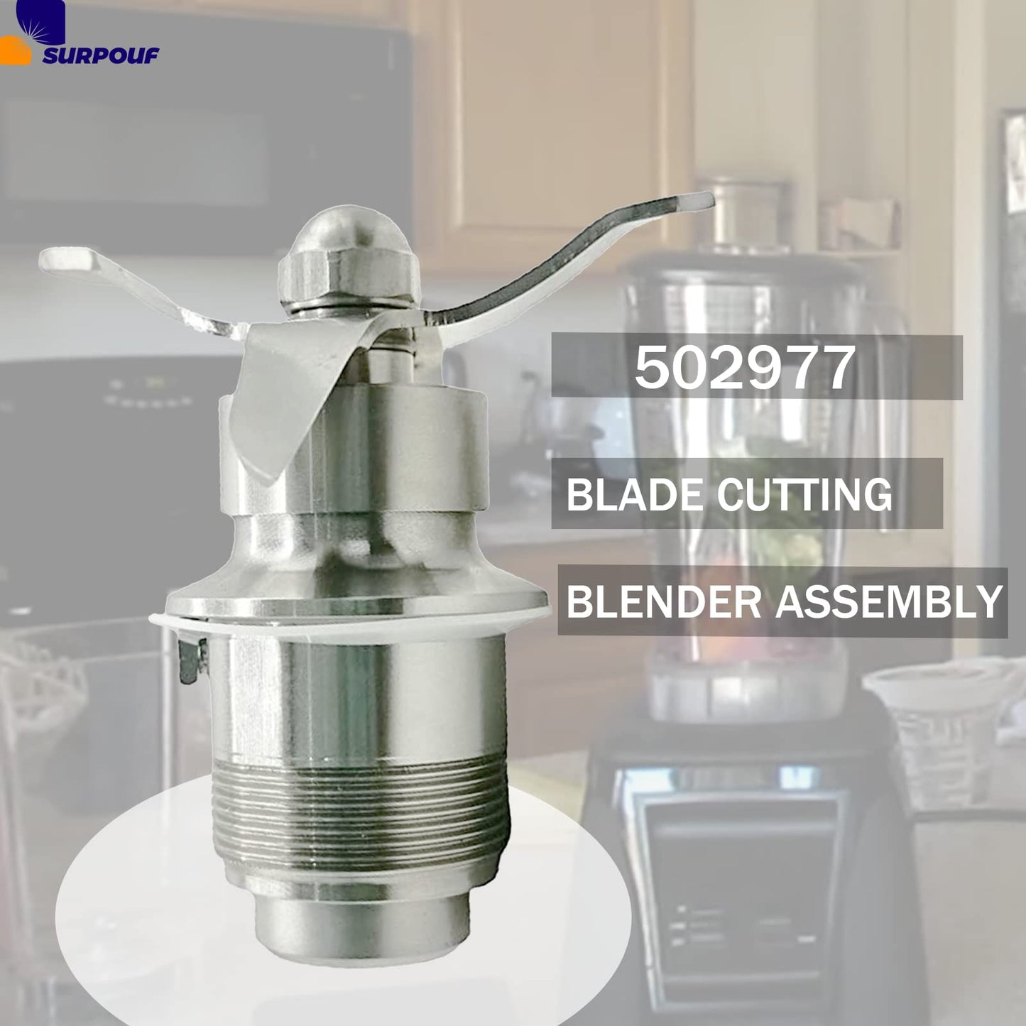 SURPOUF 502977 Blade Cutting Blender Assembly Compatible With Waring CB6 CB10 CB15 For waring blender replacement parts