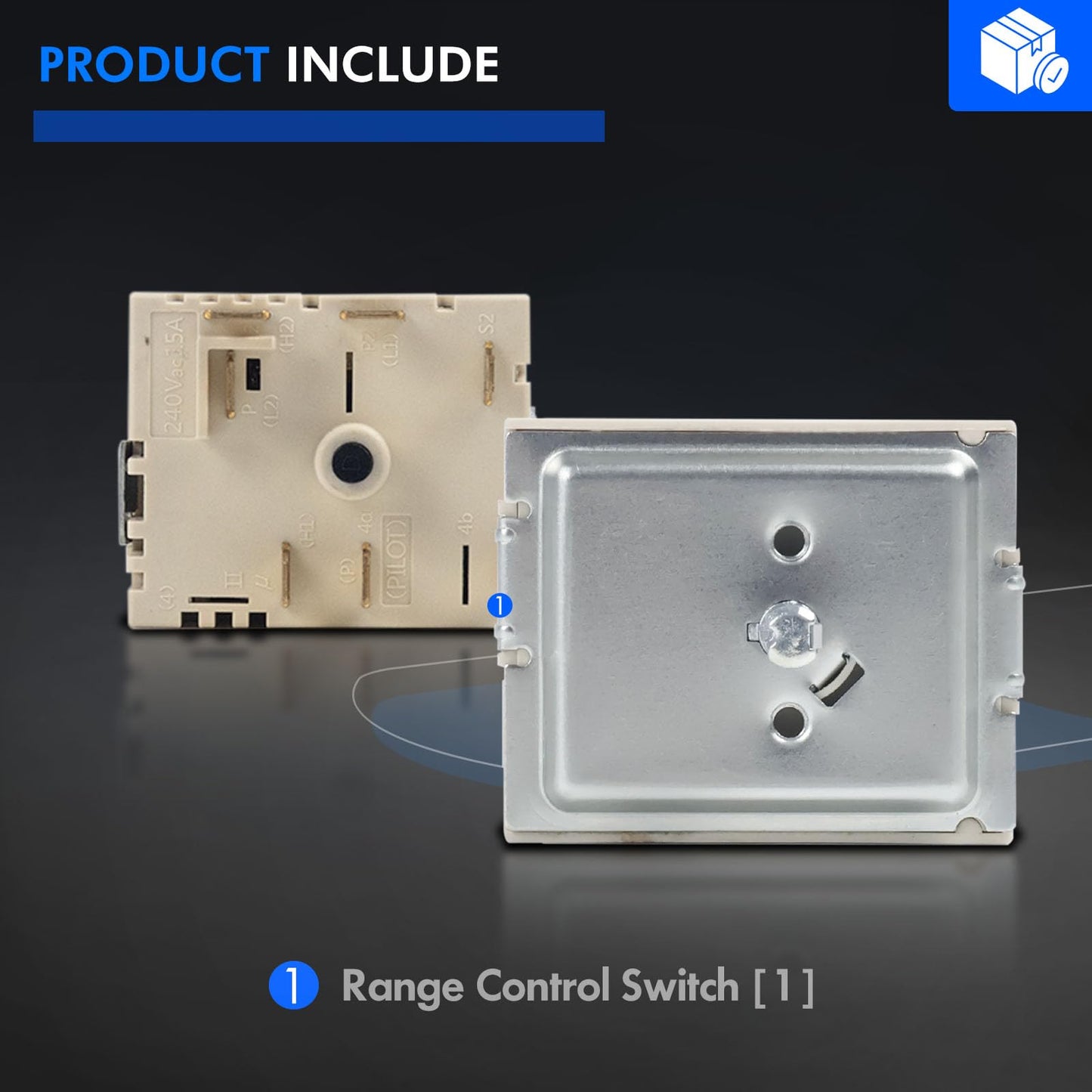 New DG44-01006B Range Surface Element Control Switch Fit for Samsung Electric Range - Oven/Stove, Better Than Oem Quality, PER001-12 D Fits Model NE59J7750WS NE58K9850WS NE59M4310SS and More