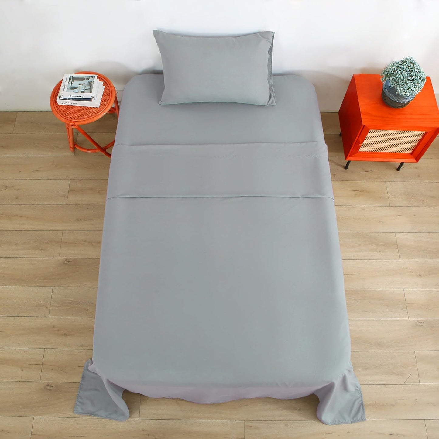 Air Mattress Sheet Set Twin Size,3 Piece Deep Pocket Bed Sheet Set for 16-24 Inch Air Bed,Easy Inflate Access,Perfect for Guest Room, RV, Camping,Gray