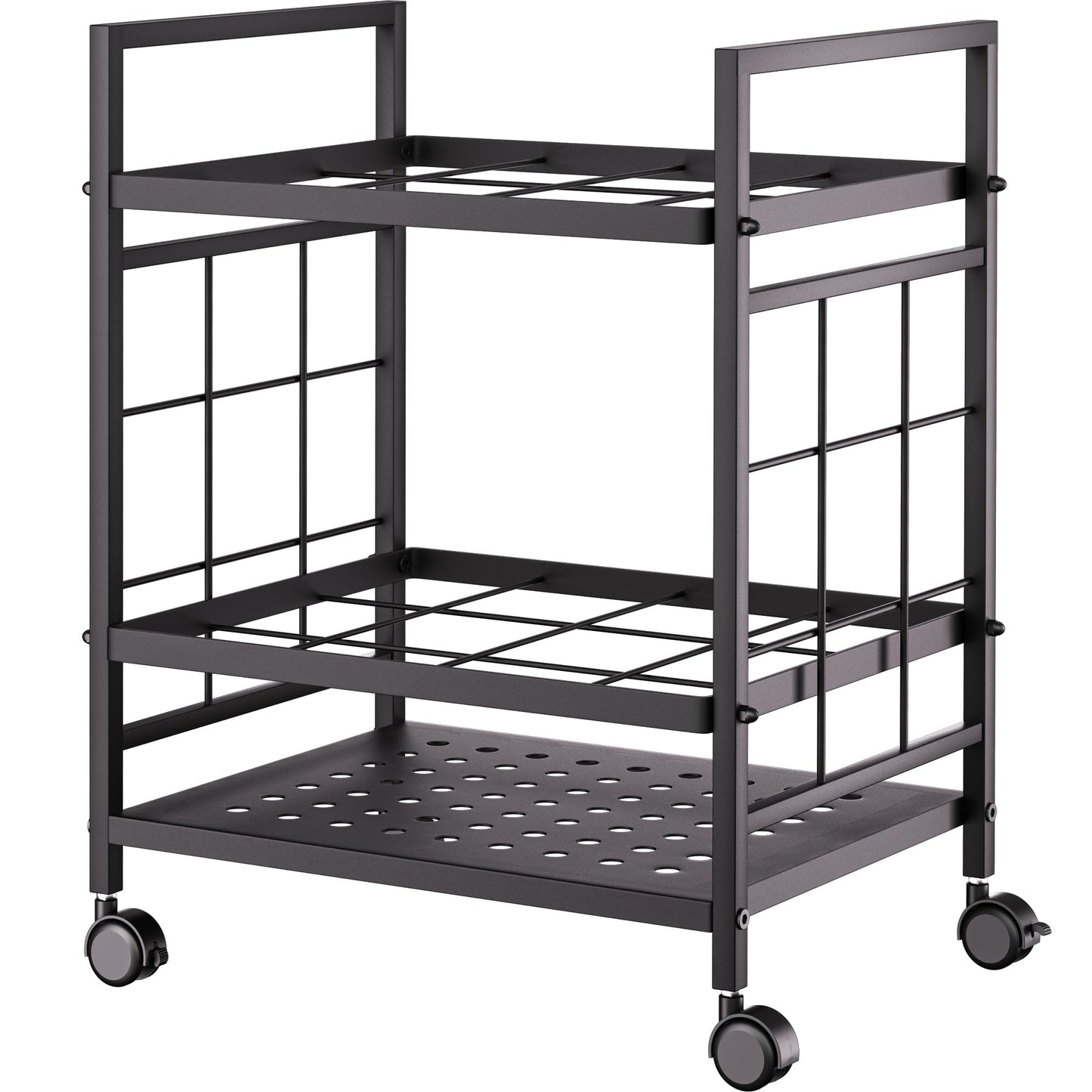 GIOTORENT Blueprint Storage Rack, Blueprint Holder with Wheels, Used for Storing Map/Poster/Blueprint/Architectural Construction Plan, 12 Slots, 2 Brakes, Silent Wheel for Home, Office, School(Black)