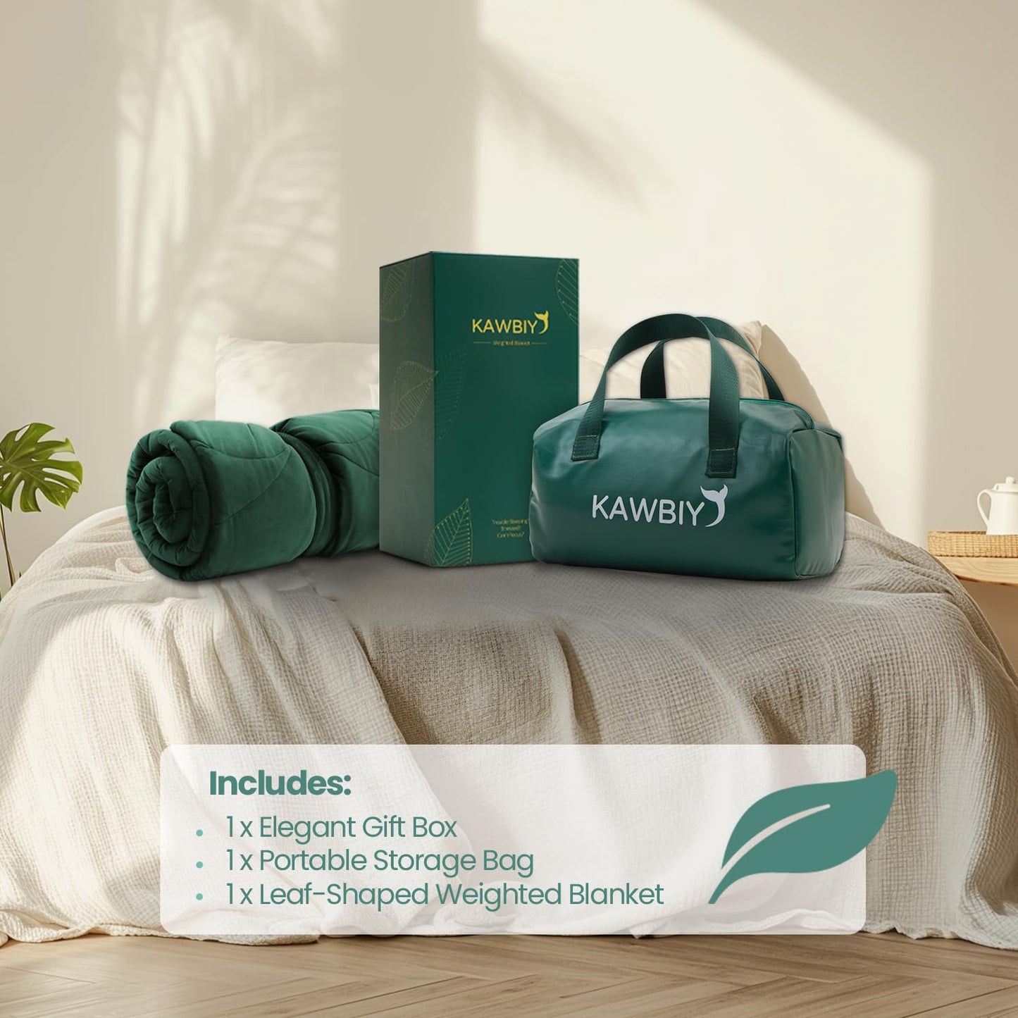 KAWBIYJ Weighted Lap Blanket 7 lbs 41" x 53"- Gifts for Mom Women Wife, Cozy Luxury Velvet Small Weighted Blankets,Portable Travel Blankets for Adults,All-Season Blanket Relaxation Gift, Green