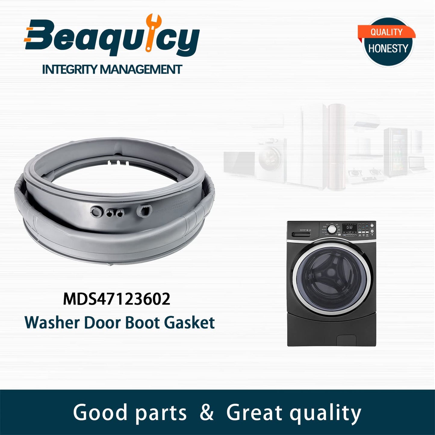 2026 Upgrade MDS47123602 AP5218575 Washer Door Boot Gasketby Beaquicy - Replacement for L-G Ken-More Washing Machine - Replaces MDS64237201 MDS64237202 1529948 AP5218575 PS3535210 EAP3535210