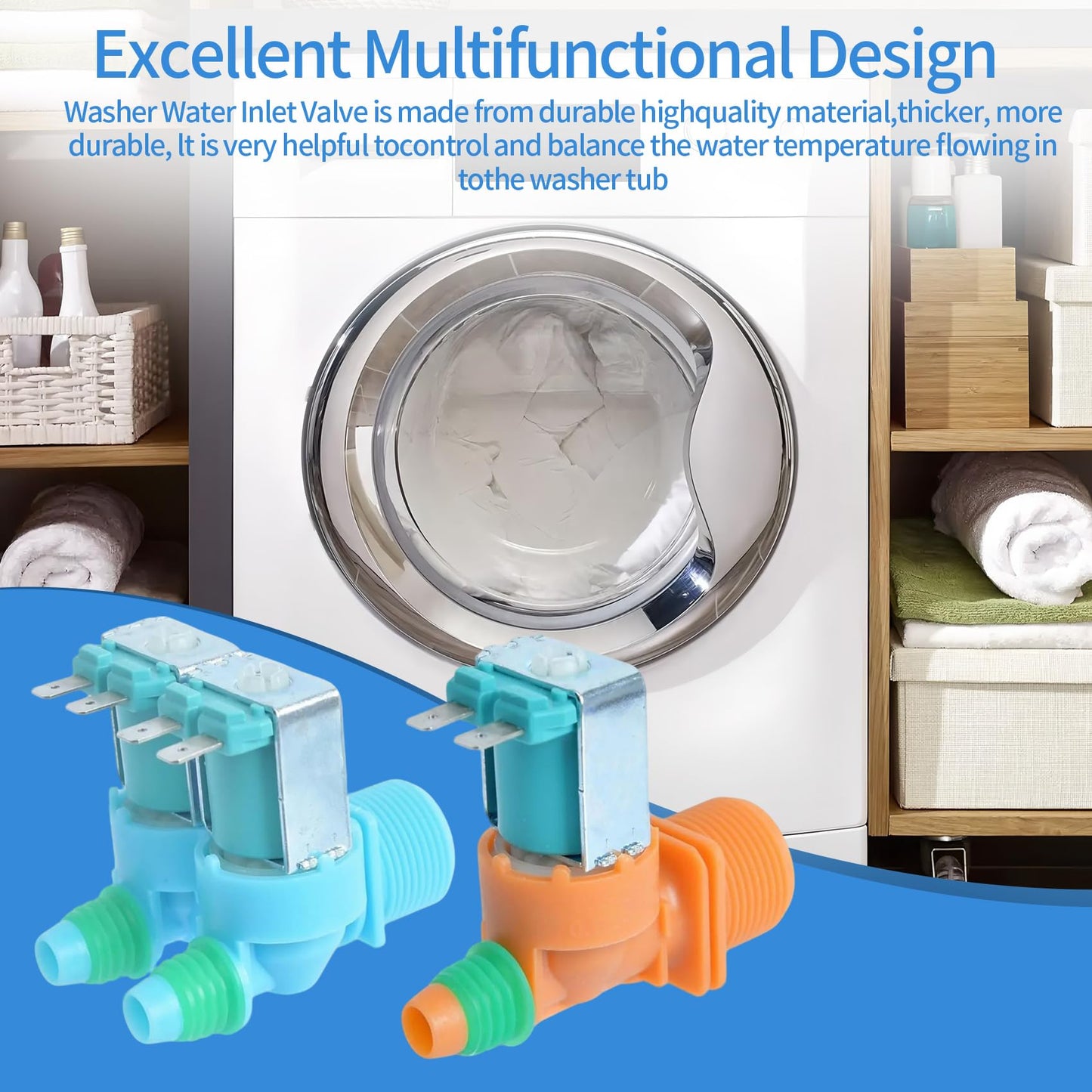 WA45N3050AW/A4 WA40J3000AW/AA WA45T3200AW Washer Cold & Hot Water Inlet Valve Fit for sam-sung WA40J3000AW/A2 WA40J3000AW/AA WA45M3100AW WA45N3050AW WA45T3200AW