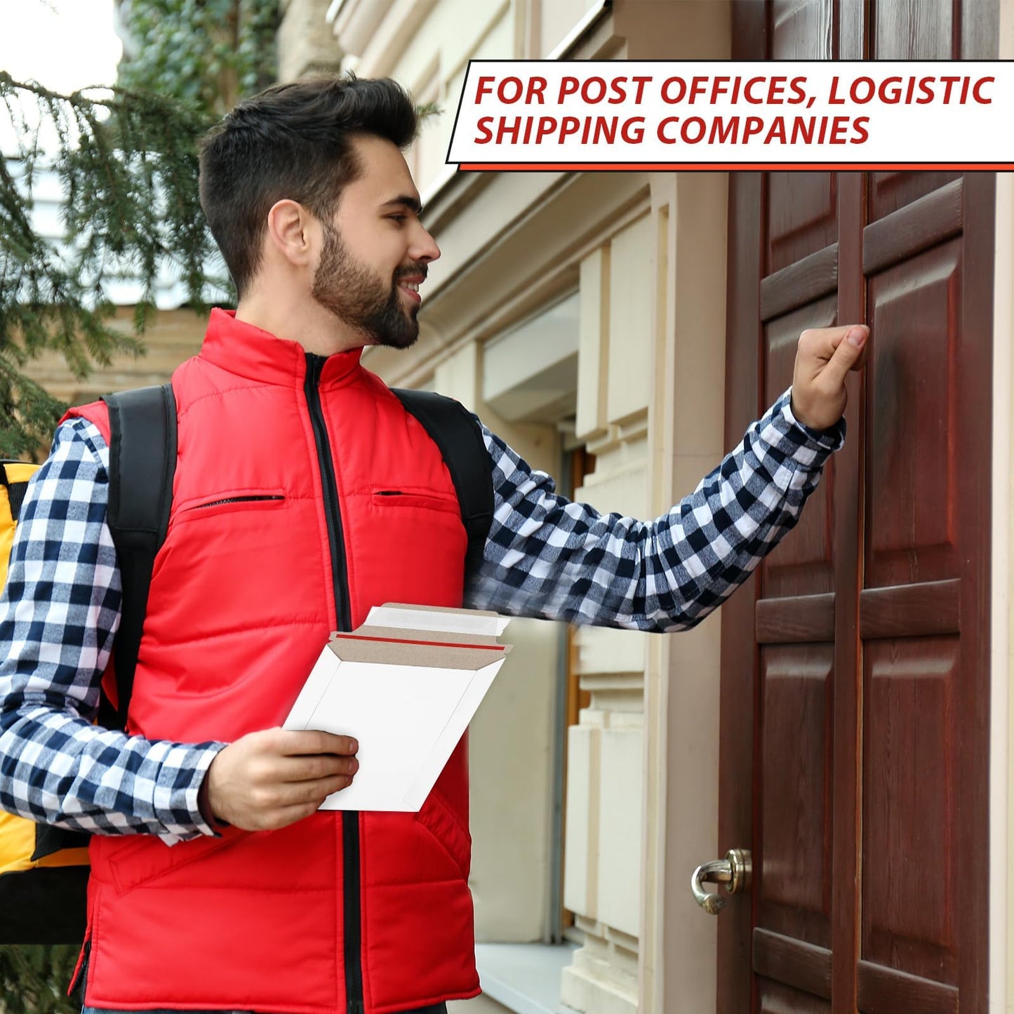 party greeting 200 Pcs 6 x 8 Inch Rigid Mailers Self Adhesive Stay Flat Rigid Envelopes Cardboard Mailers Mailing Envelopes for Protecting Shipping Photo CD Documents Gift Cards