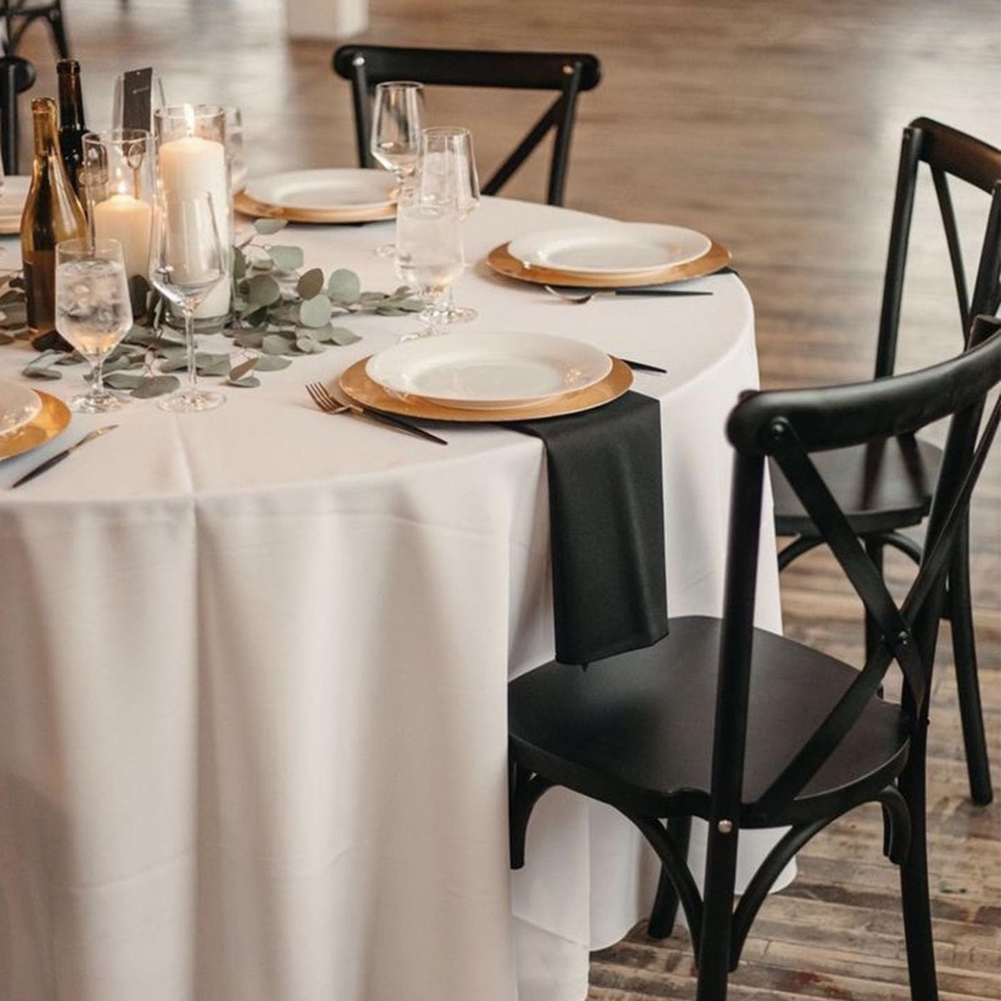 Seveups 10Pack White Round Tablecloth 90 inch White Table Cloth, Washable Round Table Cloth Polyester Table Cover for Dining Wedding Banquet Party