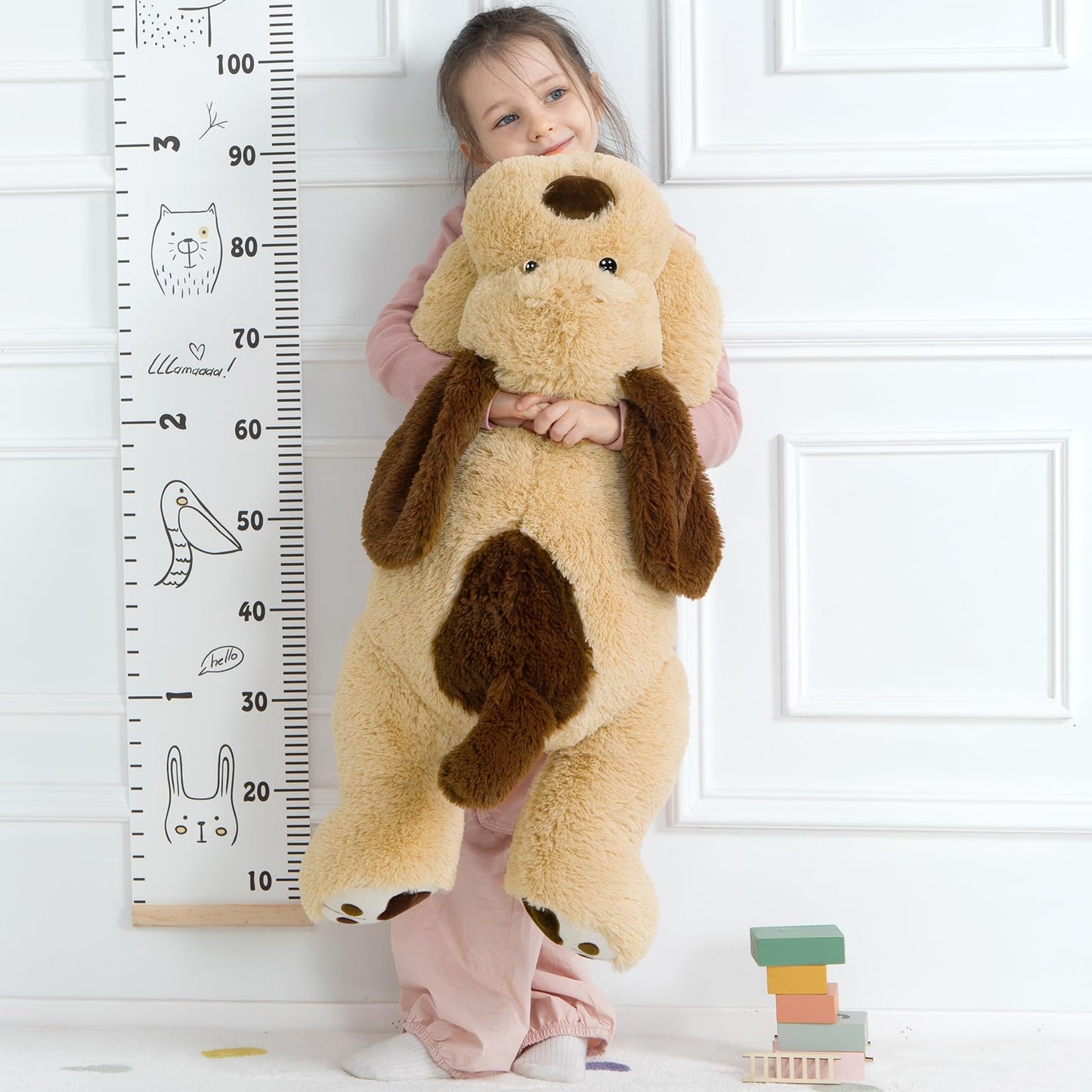 MaoGoLan Giant Dog Plush,31" Large Stuffed Animal Dog, Fluffy and Cuddly Stuffed Puppy Stuffed Animal Throw Pillow Toy Birthday for Girls Kids