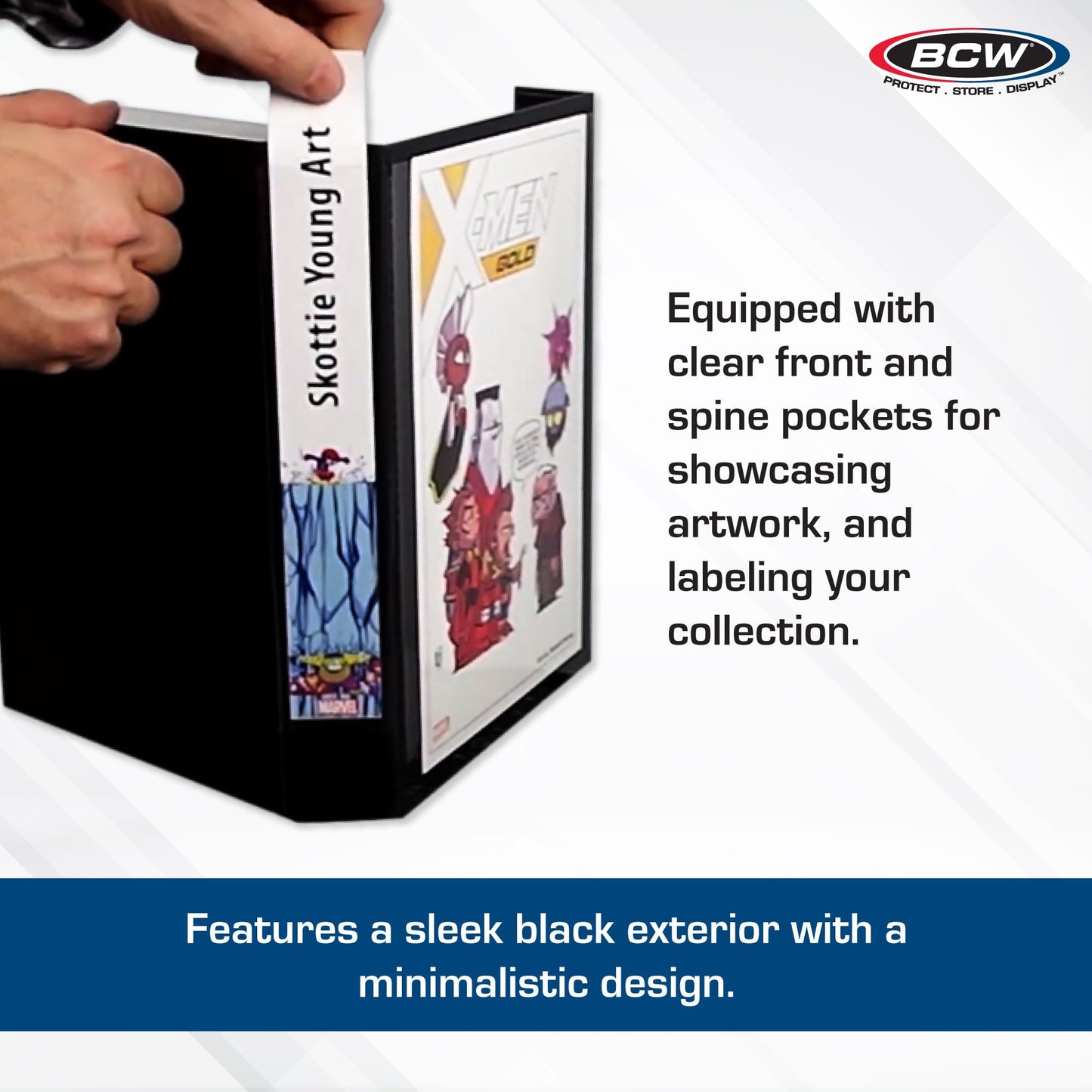 BCW Comic Book Stor-Folio – 2 Pack | Comic Book Travel Case for Current & Silver Age | Magnetic Comic Folio Carrier