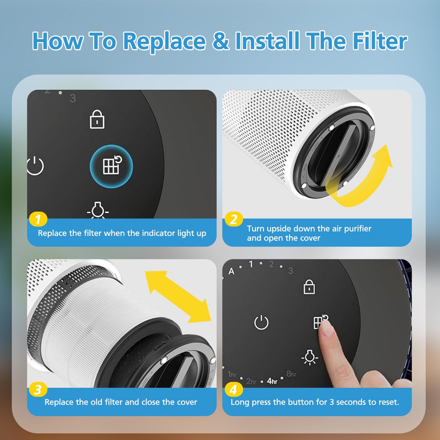 2 Pack Airmega 100 Replacement Filter Compatible with Coway Airmega 100 Air Purifier, 3-IN-1 Certified HEPA & Activated Carbon with Deodorization Filter