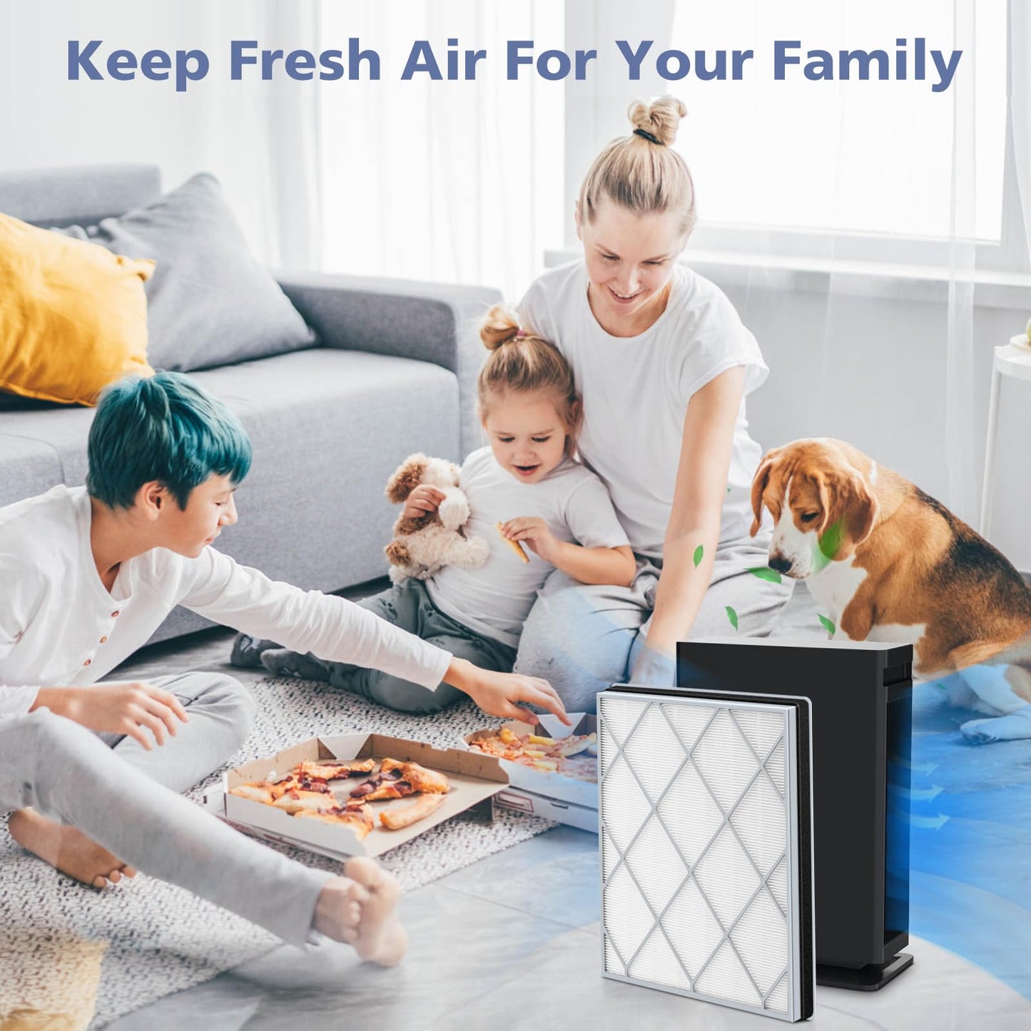HE401 Filter for Shark Air Purifi-er 4, Compatible with Shark HE401 HE402 HE405 HE400, H13 True HEPA High-Efficiency Activated Carbon Filter for Shark HE400 with Air Purifi-er 4, #HE4FKPET, 1 Pack