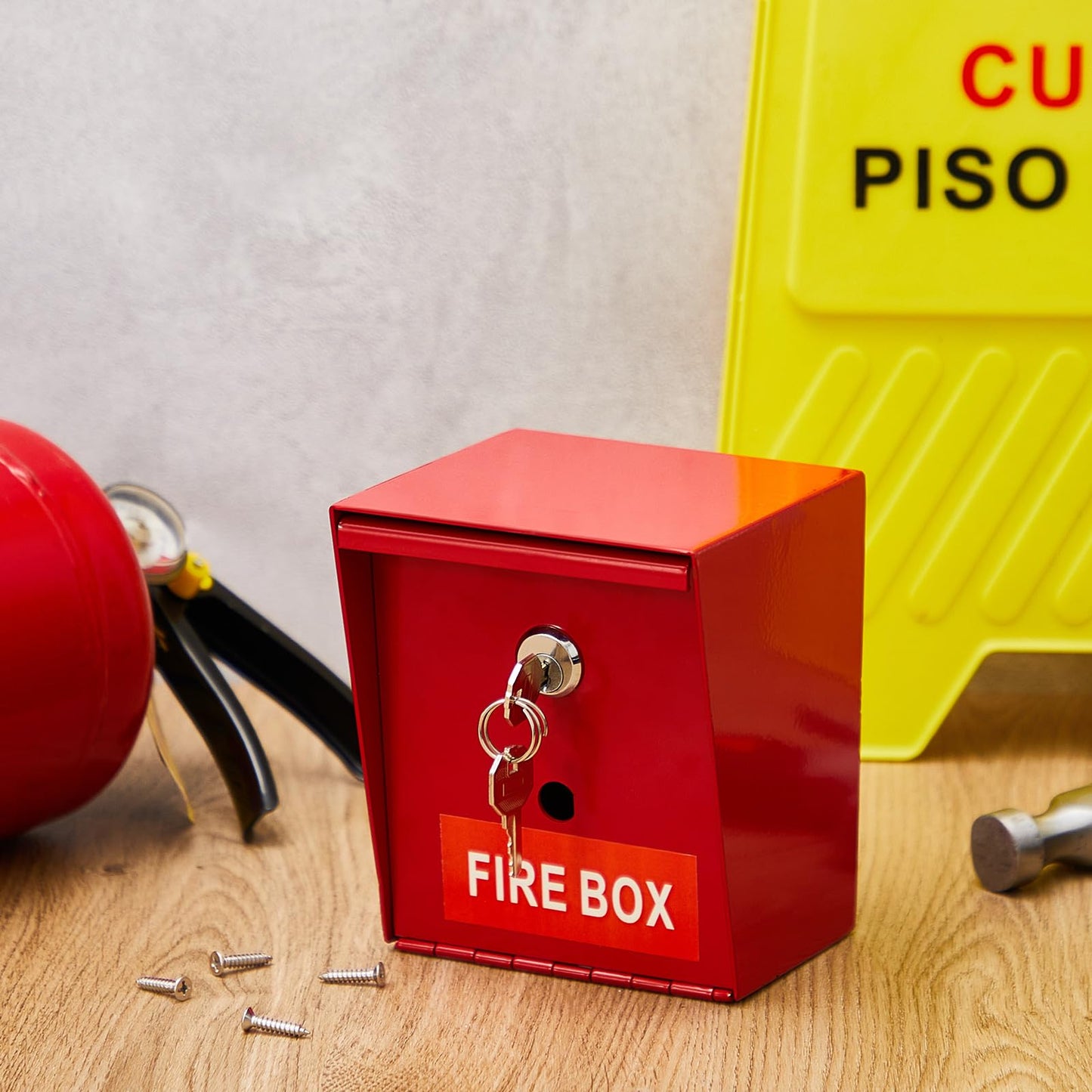 MorningRo 1 Pcs Fire Box Fire Department Lock for Keys Weather Resistant Emergency Box with Keys for Home