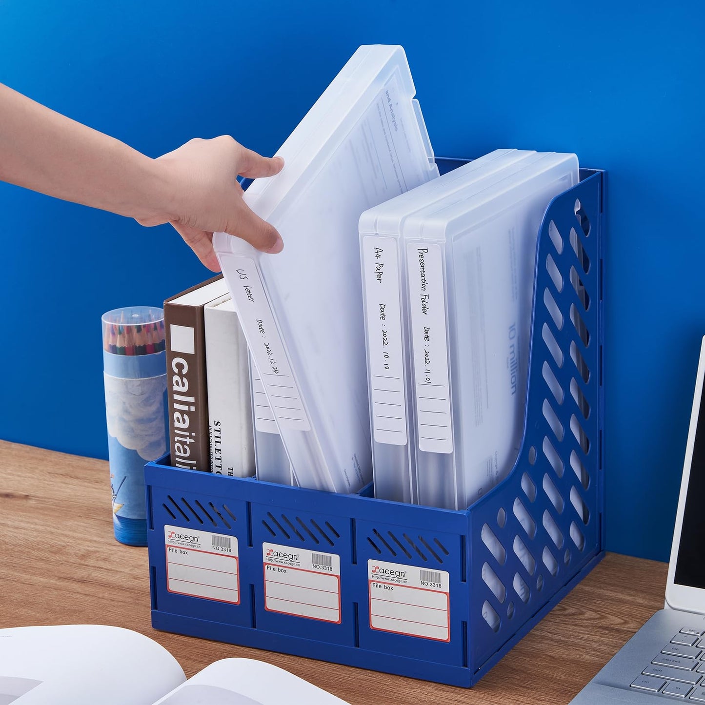 Mickiewicz A4 Paper Storage Box 6 Pcs, 8.5 x 11 Project Case for US letter, Thick Scrapbook Storage Boxes Craft Storage Box Art Supplies Storage and Organization (12.59 x 9.45 x 1.18 inches)