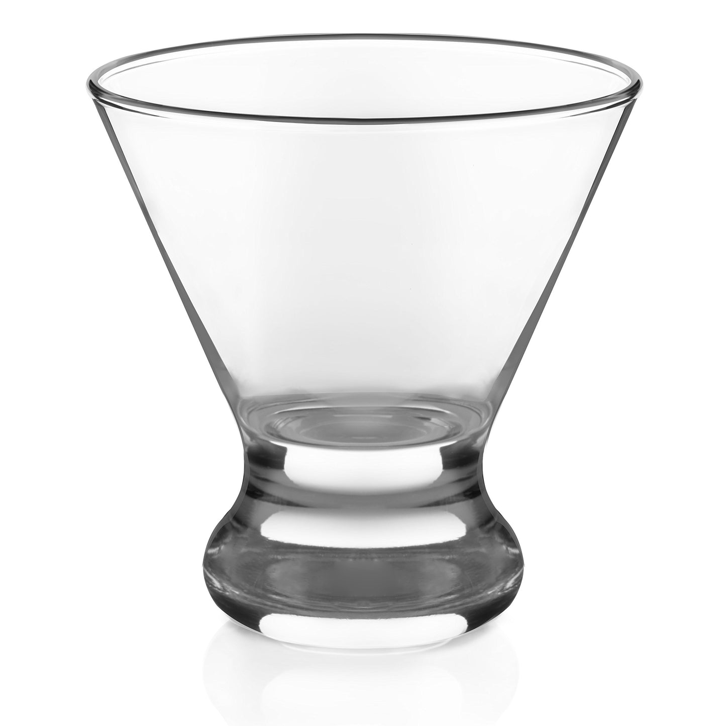 Libbey Cosmopolitan Stemless Martini Glasses Set Of 12, Dishwasher Safe Holiday Martini Glass, Lightweight Cocktail Glass Set for Wedding Party