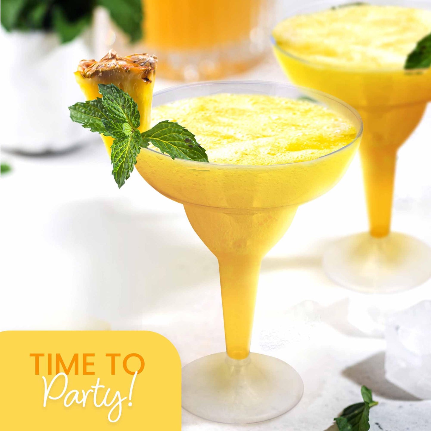 Stock Your Home Clear Plastic Margarita Glasses Disposable (Set of 50) Decorations for Cinco de Mayo Parties, Cocktail Cups for Tropical Party Supplies - Large 12 oz Hurricane Glasses