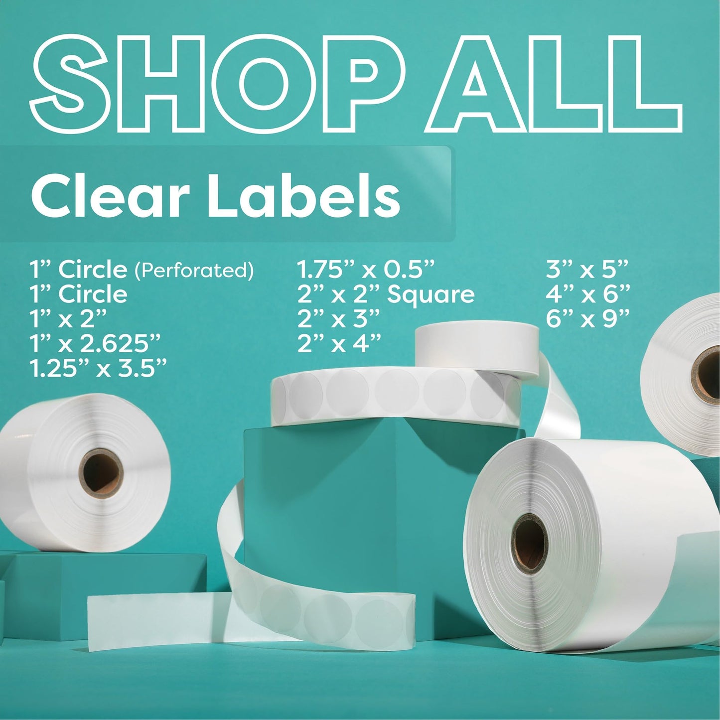 Aegis Adhesives - 6" X 9" Clear Label Protectors (500 Stickers, 1 Roll) Permanent Adhesive Transparent Seal Stickers - NOT Printer Compatible - Protective Cover for Shipping Labels