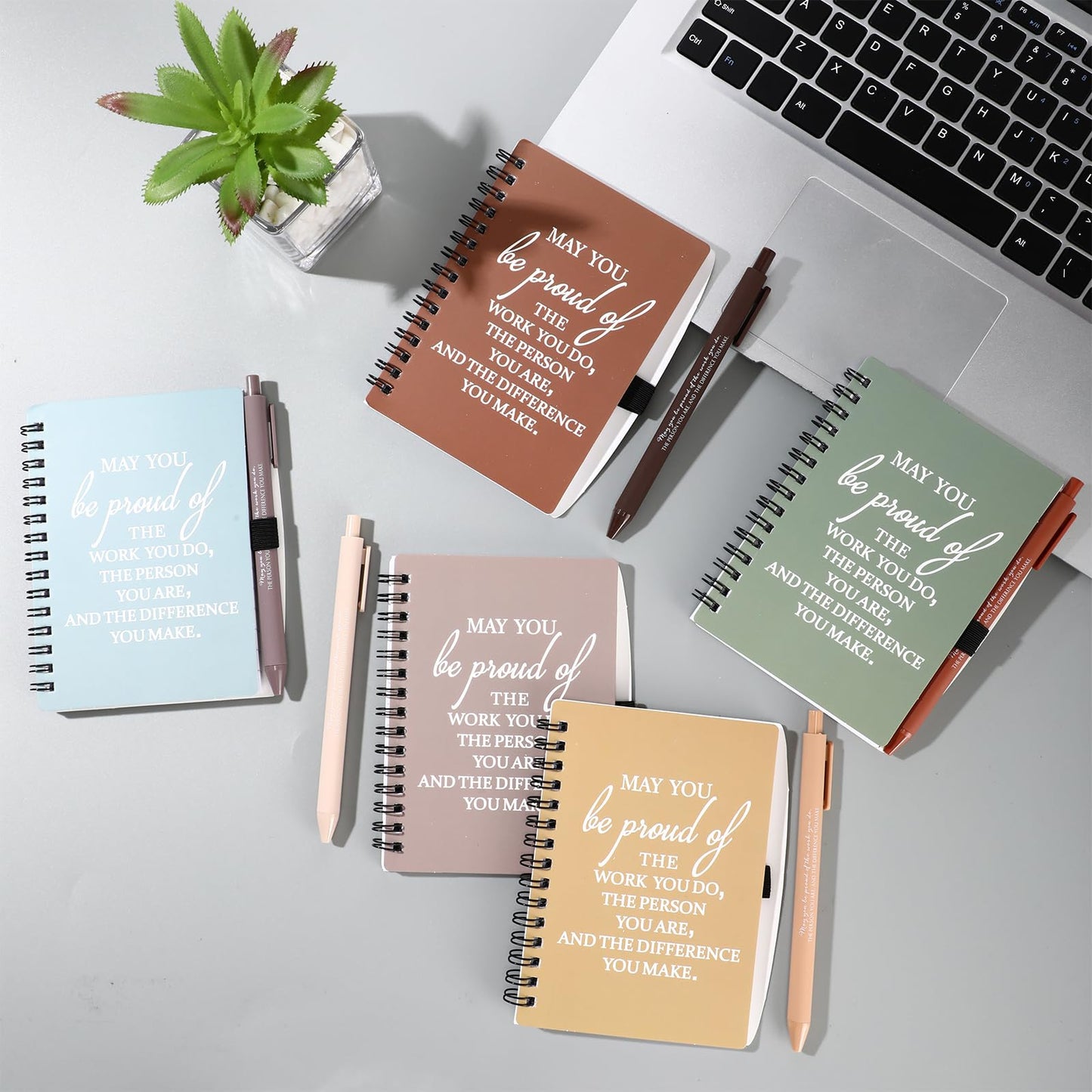 Honoson 30 Sets/60 Pcs Graduation Appreciation Gifts May You Be Proud The Work Notebook with Ballpoint Pen Thank You Notebooks 2026 CNA Appreciation Gifts for Staff Nurse Coworker (Vivid Color)