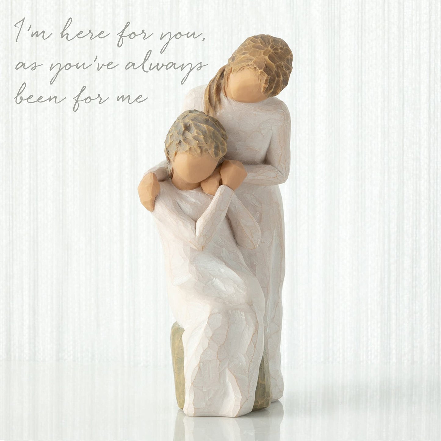 Willow Tree Loving My Mother, Here for You, as You've Always Been for me, Expresses Caring Relationship Between Adult Daughter and Mother, Remembrance of one Much Loved, Sculpted Hand-Painted Figure
