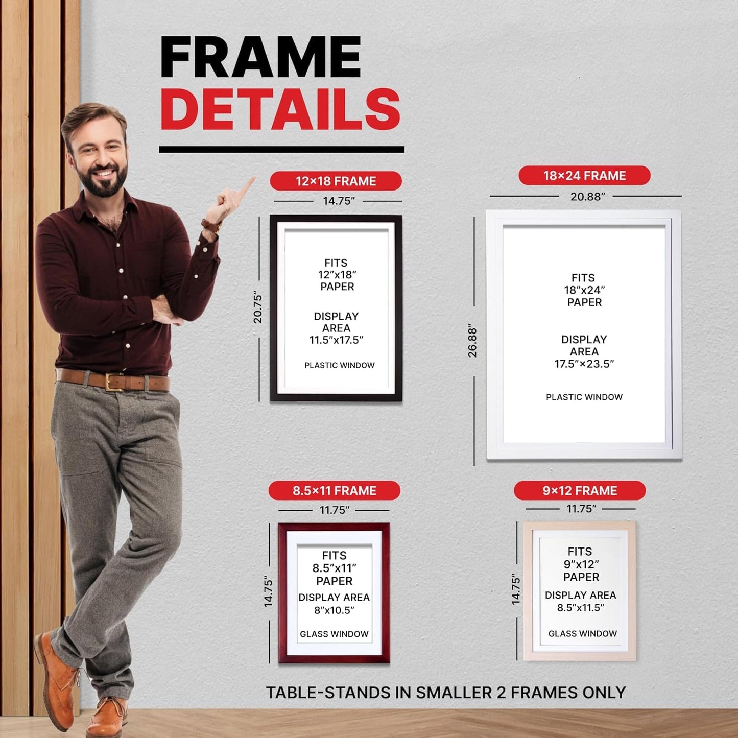 Dynamic Frames Li’l Davinci Art Cabinet, Stores up to 50 Pieces of 8.5 x 11 inch Art, Outer Wooden Frame Dimensions 11.75 x 14.75 inches, Changeable Kids Art Frame, Front Opening, Black
