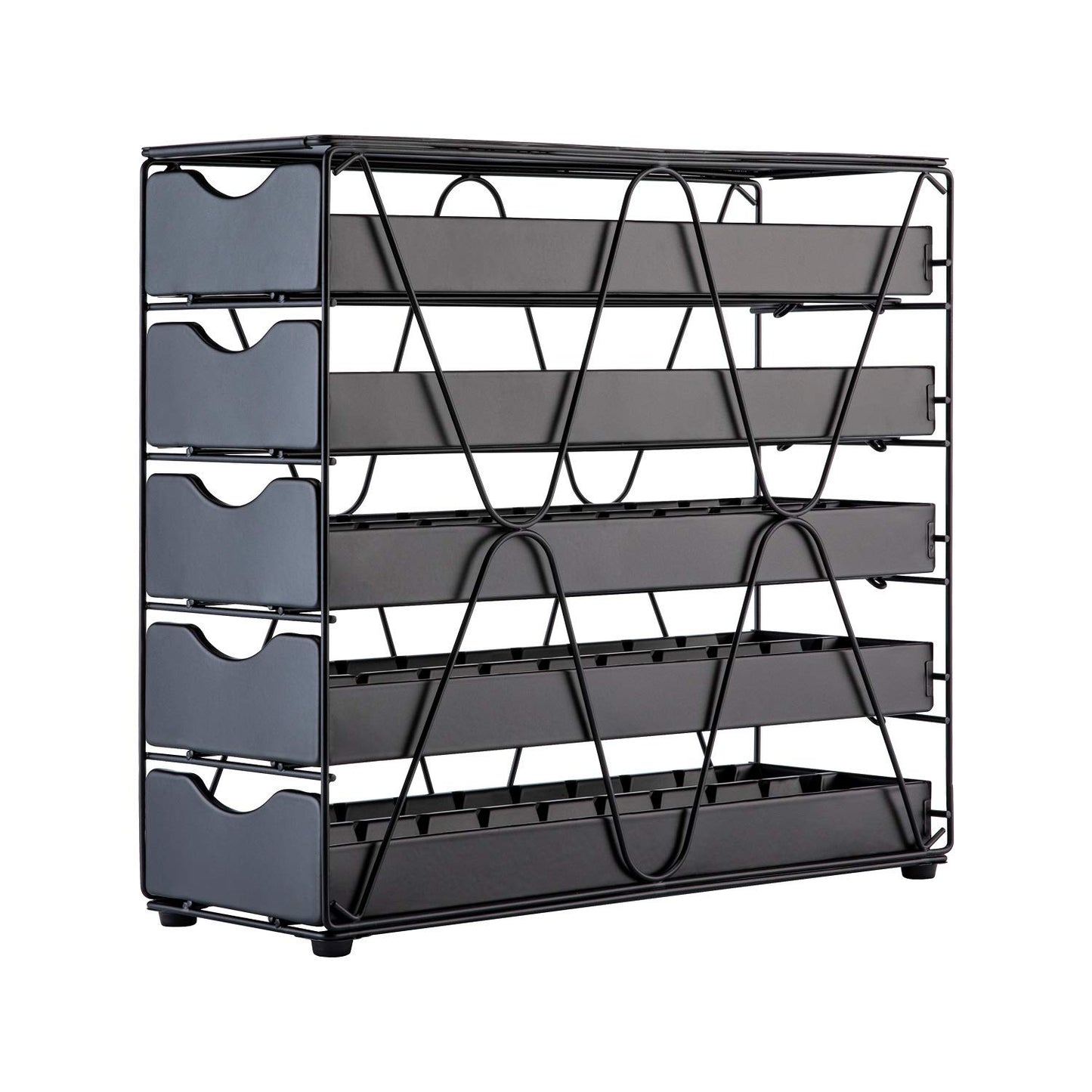 FlagShip for Nespresso Pod Holder Drawer Large Mullti Tier Coffee Pod Holder Vertuo (5 Tier (100Pods))