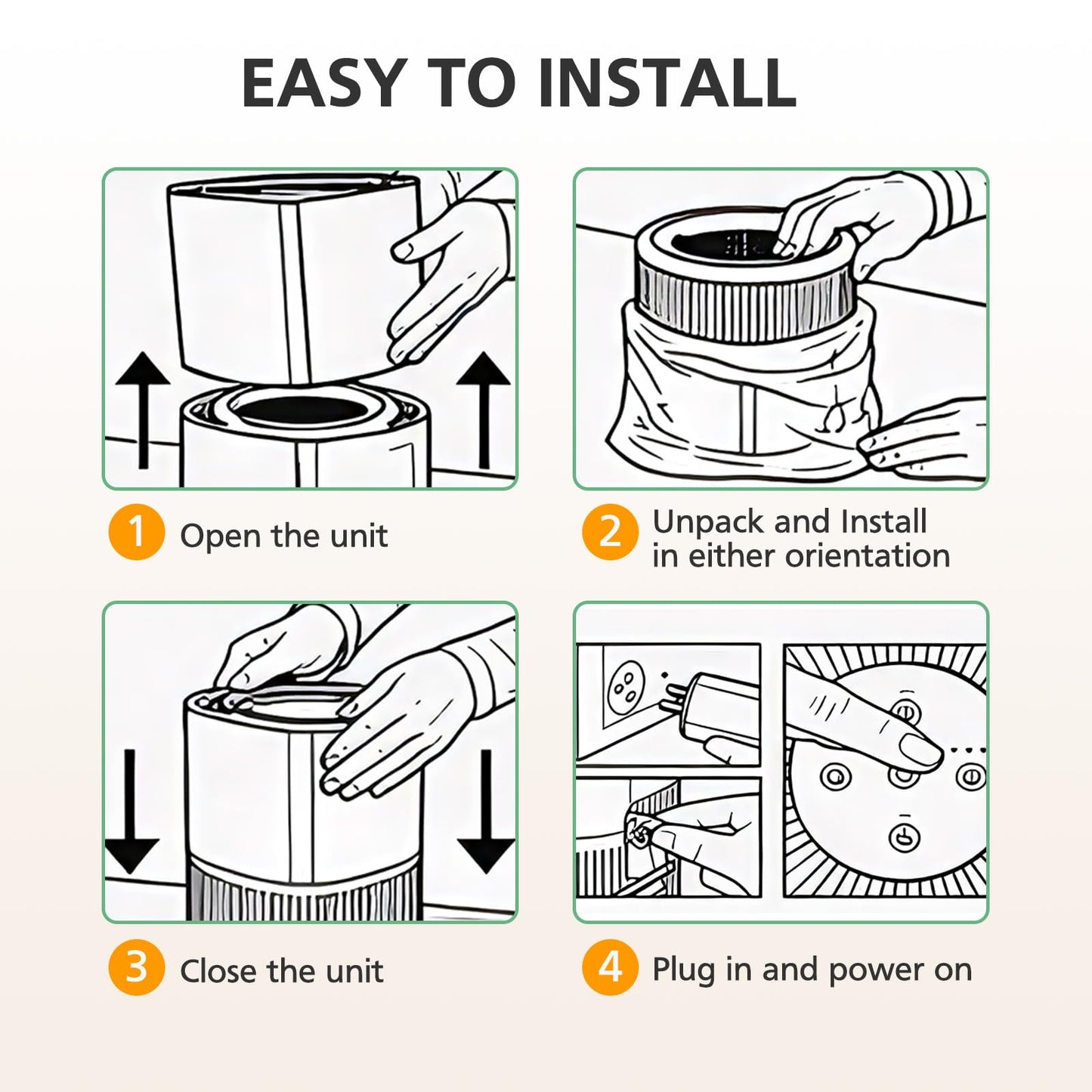 HPA120 & HPA125 Air Purifier Filter Replacement Compatible with Honeywell “O” HEPA Air Purifier Plus Tabletop Air Purifiers HPA120 & HPA125, 3-in-1 with Pre-Filter, HEPA & Carbon Filter